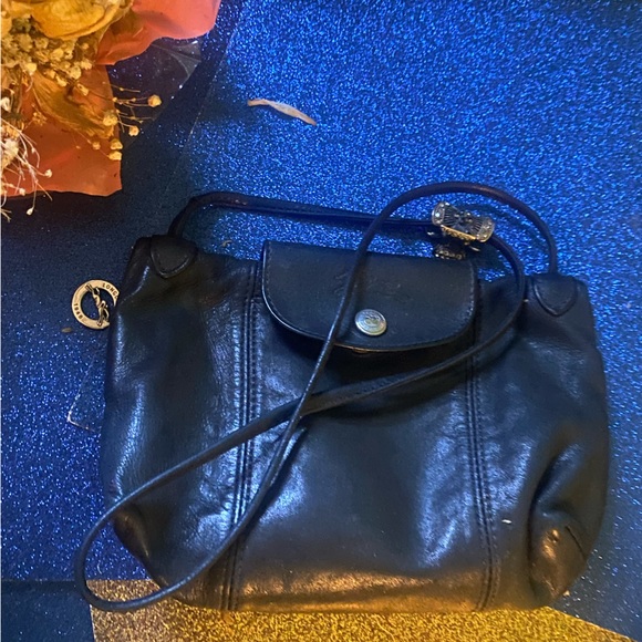 SOLD LONGCHAMP BUTTERY BLACK RARE LEATHER MINI CROSSBODY Bag GORG EDGY - Picture 6 of 16